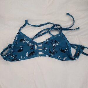 Blue Floral Bikini Bottom